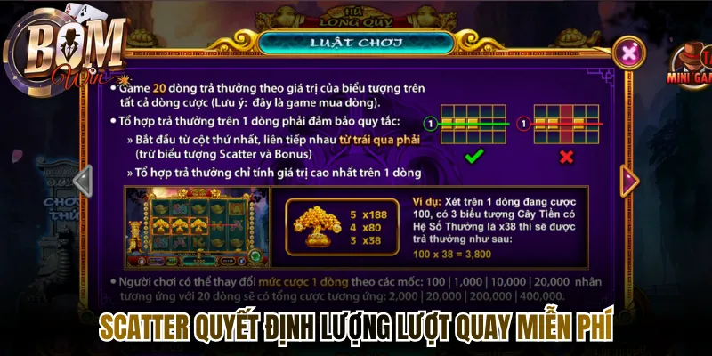 Scatter quyết định lượng lượt quay miễn phí